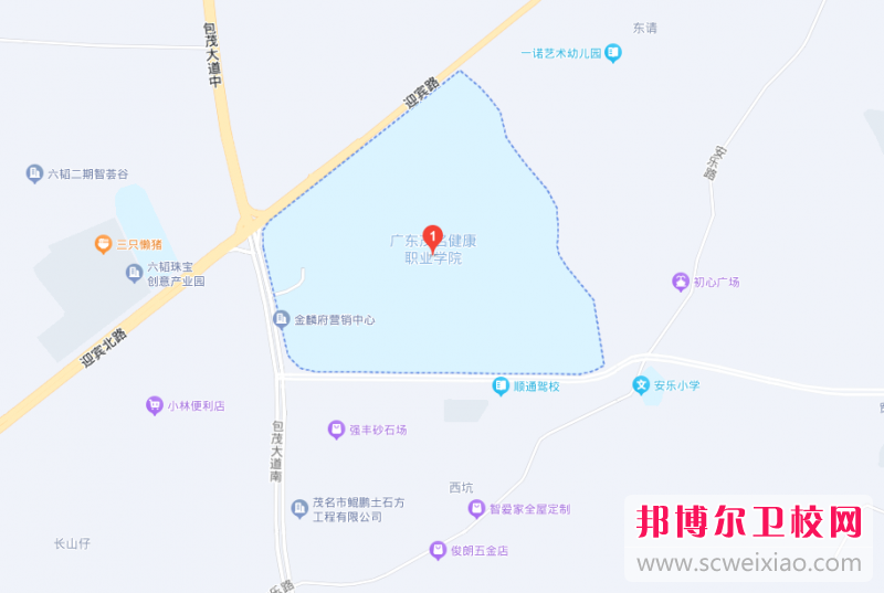 廣東茂名健康職業(yè)學(xué)院地址在哪里，哪個(gè)地區(qū)，哪個(gè)城市?