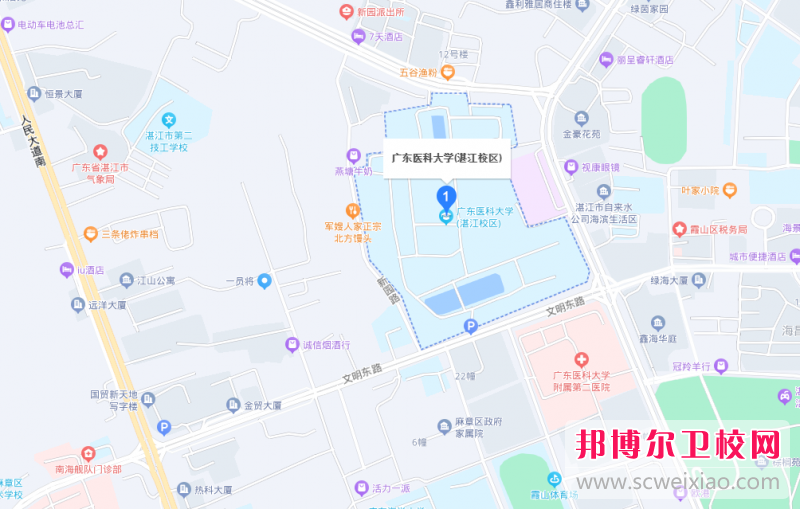 廣東醫(yī)科大學地址在哪里，哪個地區(qū)，哪個城市?